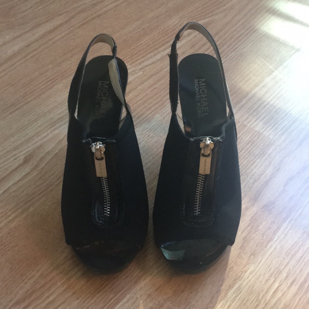 Michael Kors Black Strap Heel Bootie